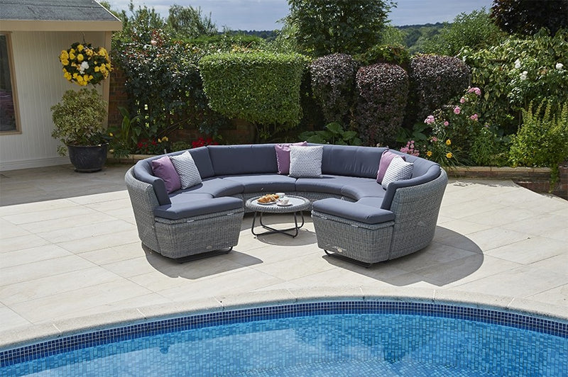 Cliveden Rattan Curved Modular Sofa Set G