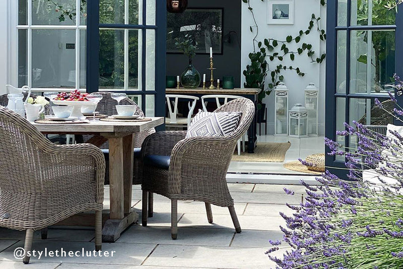 90cm Kensington Square Dining Table with 4 Dining Armchairs