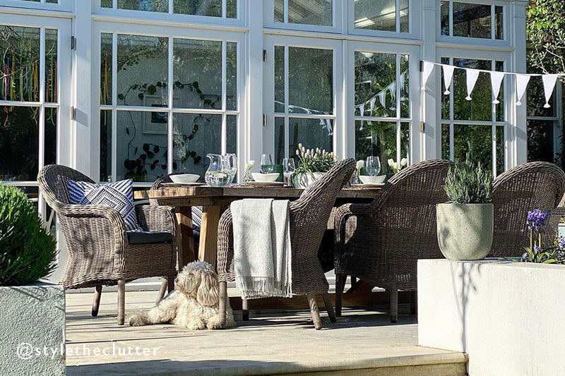 270cm Kensington Oval Dining Table with 8 Dining Armchairs